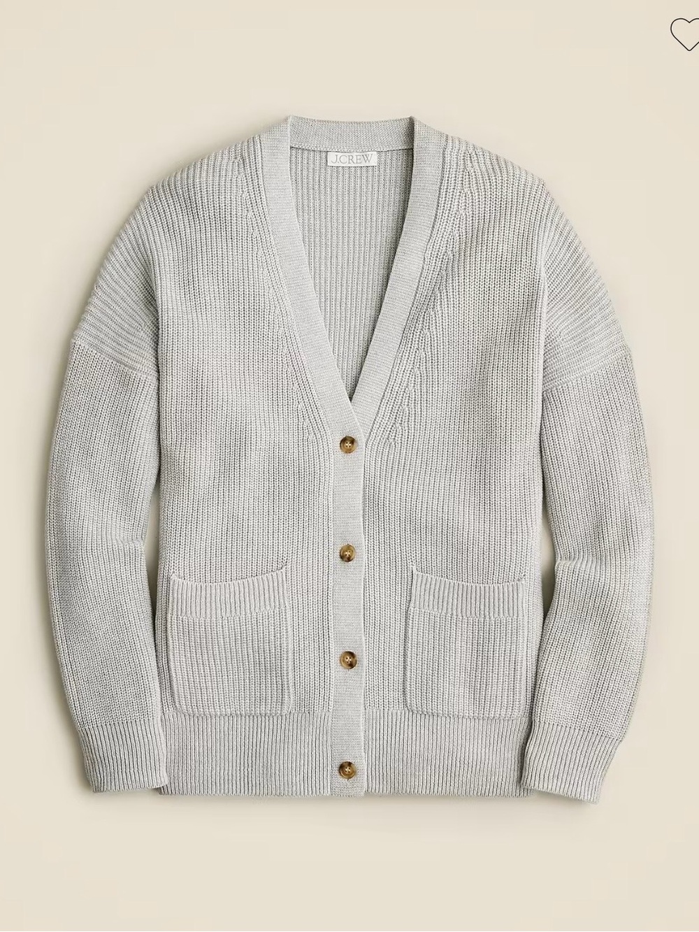 J. Crew V-Neck Cotton-Blend Cardigan Sweater
